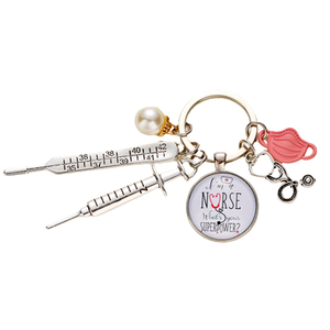 พวงกุญแจแจ้งเตือนทางการแพทย์รุ่นปี300,หน้ากากหมวกพยาบาลแพทย์เข็มฉีดยาเข็มฉีดยาหัวใจหูฟังแบบห้อยพวงกุญแจ - Product Image 1