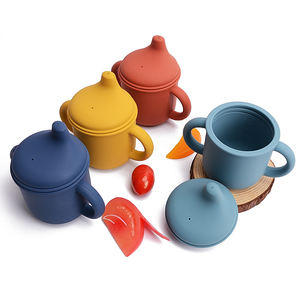 ถ้วยซิลิโคนสำหรับใส่อาหารมาใหม่พร้อมที่จับถ้วยหัดดื่มน้ำสำหรับ<span class=keywords><strong>เด็ก</strong></span>หัดเดินเด็กหัดเดิน - Product Image 2