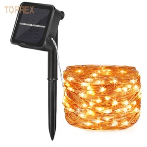 Đèn Dây Siêu Nhỏ Năng Lượng Mặt Trời Trang Trí Vườn Ấm Áp Màu Trắng Ấm Áp 10M 100Leds Bền Đèn <span class=keywords><strong>Led</strong></span> Thần Tiên Dây Đồng Cho Outdo - Product Image 5