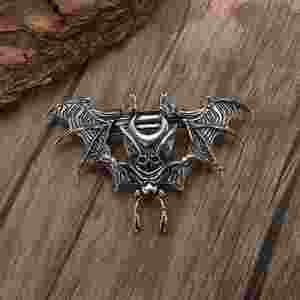 Pince à cheveux rétro gothique Lune et chauve-souris, style viking norvégien, accessoire de coiffure - Product Image 6