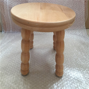 Sgabelli in legno naturale facile da montare piccoli sgabelli in legno massello senza schienale in legno massello per bambini staccabili a 4 zampe per sgabello per latte - Product Image 3