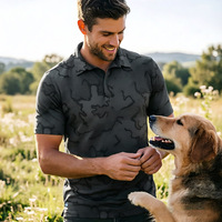 Polo camouflage pour homme à séchage rapide, respirant, anti-humidité, en polyester extensible doux, manches courtes, avec logo personnalisé, pour la chasse et la pêche