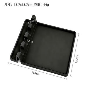 Égouttoir à ustensiles de cuisine en silicone gris 5,5 pouces carré avec tapis anti-goutte pour rangement et organisation - Product Image 3