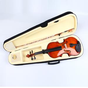 Violons en érable faits à la main avec accessoires inclus, en contreplaqué, avec archet en bois et ébène, face en épicéa et fond/côtés en bois massif - Product Image 2