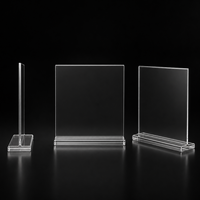 Support de Présentation de Table en Acrylique Transparent, Double Face, pour Photos, Menus, Cartes de Visite, Bureau