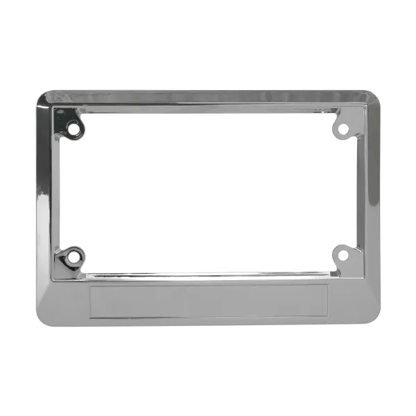 Motorcycle License Plate Frame ABS Plastic Chrome Plate Holder With Custom Service