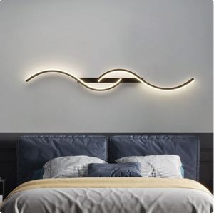 Applique murale <span class=keywords><strong>LED</strong></span> minimaliste moderne éclairage intérieur de maison de chevet luminaire de chambre <span class=keywords><strong>à</strong></span> coucher de salon longue bande applique murale lumière - Product Image 2