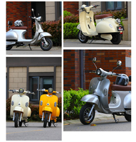 Scooter électrique rétro vintage avec moteur 3000W, vitesse maximale de 65 km/h, moteur sans balais, moto électrique