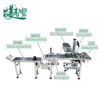 Machine de marquage laser UV à grande vitesse pour sacs d'emballage alimentaire en plastique, codage de la date de péremption et de la loterie avec double rejet de sacs