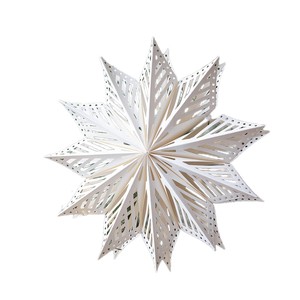 زينة معلقة جديدة على شكل ندفة ثلج ثلاثية الأبعاد من الورق المجوف بأسلوب نورديك لشجرة عيد الميلاد والنوافذ بطول أكثر من 200 سم - Product Image 5