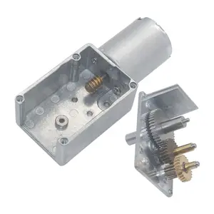 Motor de CC cepillado Micro 370 de 12V con reducción de engranaje helicoidal de turbina, Mini motores de engranaje helicoidal de 6V y 24V de corriente continua, 1 unidad