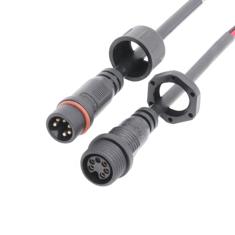 IP65 водонепроницаемый открытый пластиковый Электрический провод разъем 6 PIN M16 водонепроницаемый обжимные разъемы