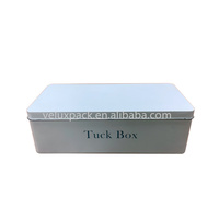 Boîte en fer blanc à impression personnalisée en forme de rectangle Boîtes en métal en fer blanc Conteneur d'emballage alimentaire pour gâteau bonbon cadeau cookie