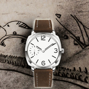 Montre de sport automatique de luxe pour homme Seagull 6029, 42 mm, verre saphir, boîtier en acier inoxydable, bracelet en cuir véritable, 22 mm - Product Image 3