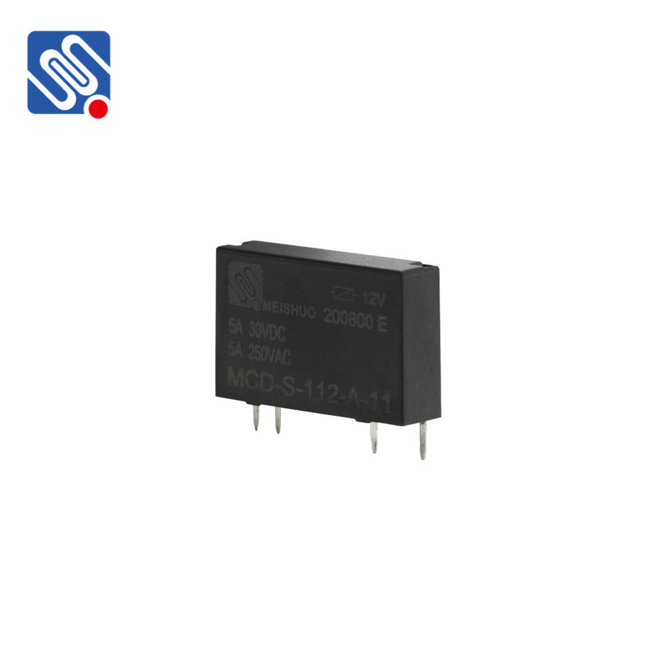 Meishuo MCD 12V Industrial Control Relay 5A Sealed DC Miniature Size Protective Features for PLC With Epoxy