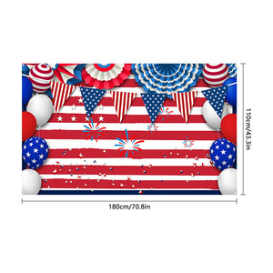 Grande toile de fond bannière heureuse du 4 juillet pour les décorations de la fête de l'indépendance - Product Image 3