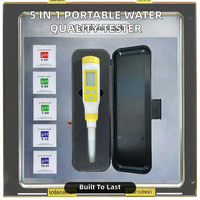 Testeur d'eau numérique portable 5-en-1 le plus vendu, mesureur TDS, EC, température, salinomètre, OEM, précision 0,01 pH, garantie 18 mois