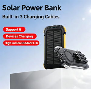 Batterie <span class=keywords><strong>solaire</strong></span> avec câbles intégrés, charge sans fil 15W, <span class=keywords><strong>chargeur</strong></span> <span class=keywords><strong>portable</strong></span> étanche pour le camping et les situations d'urgence - Product Image 5
