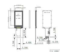 1,0 Zoll Mini-Bar TFT LCD Modul 0,96 Zoll 80*160 Streifendisplay-Modul 10-Pin SPI-Schnittstelle ST7735S 500 nit Gestreckter Bildschirm