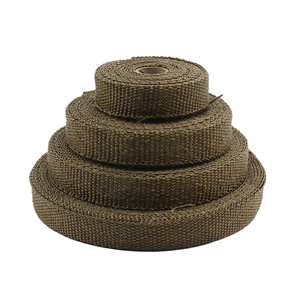 ZUQING - Banda de protección térmica para tubo de escape de motocicleta, fibra de vidrio, color negro, titanio, blanco, tela antiescaldante para coche y bicicleta - Product Image 5