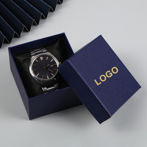 Özelleştirilmiş kağıt karton izle ambalaj kapağı ve taban izle kutusu ile siyah yastık sıcak satış saat hediye kutusu Logo ile - Product Image 1