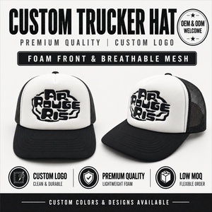 Streetwear High Quality Foam Trucker Hat OTTO Style Custom Logo Embroidery OEM Low MOQ 5 Panel Mesh Back <b>Snapback</b> <b>Cap</b> - Product Image 1