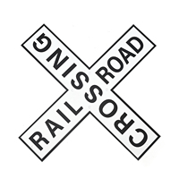 Panneau de signalisation ferroviaire durable et imperméable, personnalisé, haute visibilité, en aluminium, pour intersection ferroviaire