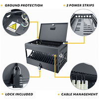 Armoire de charge pour ordinateur portable, prise secteur, articles scolaires, rangement mural pour salle de classe, boîte de rangement pour Chromebook, iPad, chariot pour tablette et ordinateur