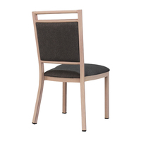 Chaise de salle à manger importée, tissu design de luxe, chaise moderne rembourrée pour salle à manger d'hôtel