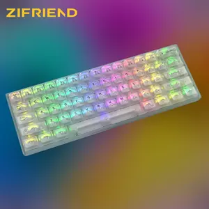 ZF vente en gros 61 87 104 touches Rgb mini clavier mécanique de jeu, commutateur de clavier personnalisé pour clavier de jeu d'ordinateur portable