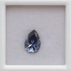 1ct 2ct 3ct蓝色梨硅石散石批发价格合成硅石钻石