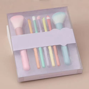 Professionnel 7 pièces bonbons maquillage <span class=keywords><strong>pinceau</strong></span> ensemble coloré poignée <span class=keywords><strong>fard</strong></span> <span class=keywords><strong>à</strong></span> paupières brosse flamme poudre brosses <span class=keywords><strong>pas</strong></span> <span class=keywords><strong>cher</strong></span> Logo personnalisé outils cosmétiques - Product Image 4