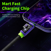Cable USB C a C de 240W de Alta Resistencia, Transferencia de Datos de Alta Velocidad de 480Mbps, Cable de Carga Rápida para Teléfonos, Laptops y Dispositivos de Juego