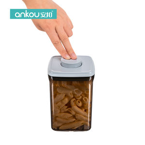 Boîtes à céréales carrées transparentes en plastique alimentaire avec couvercle à vis pour maïs, grains, collations, aliments se - Product Image 6