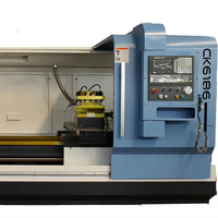 Torno CNC Horizontal de Alta Precisión CK6180/CK6186 con Precio Competitivo, Torneadora Automática de 4 Estaciones con Portaherramientas Eléctrico y Bancada Plana FANUC