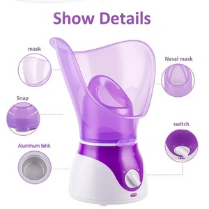 Appareil de beauté, vaporisateur facial à vapeur chaude, brumisateur hydratant, aromathérapie, vaporisateur nasal, design tendance, multifonction, portable - Product Image 6