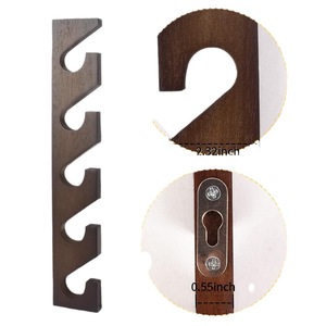 Wall Mounted <b>Wooden</b> Hat Rack With 5 <b>Hooks</b> For Baseball Cap Storage And Display On Wall Or Behind Door - Product Image 5