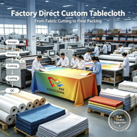 Housse de table extensible en spandex personnalisée avec logo de marque, nappe à sublimation couleur intégrale pour événements commerciaux et marketing
