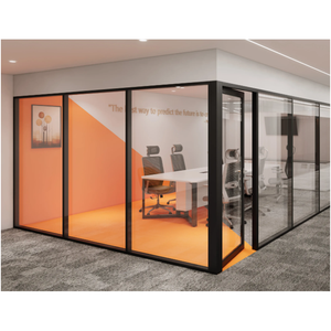 Porta Divisoria in Vetro con Telaio, Parete Divisoria per Ufficio, Design Moderno, Ecologica, Fonoassorbente, Ignifuga - Product Image 1