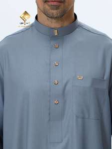 HARAMAIN MEN THOUB Robe arabe pour homme, matière douce haut de gamme, coupe ajustée - Product Image 6