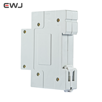 Disjoncteur Miniature EWJ 63A AC 2P avec Compteur d'Énergie Tuya Wifi, Protection Contre les Fuites et Relais de Tension 220V, Interrupteur Intelligent Smart Life MCB