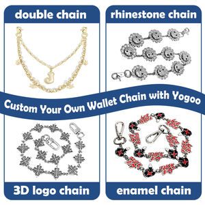 Personalizado 3D Cruz Logotipo Chapeamento Prata Liga De Zinco Carteira Cadeia para Punk Hip Pop Jeans Bolso - Product Image 3