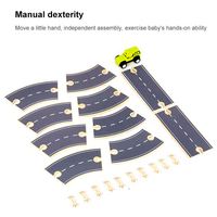 UDEAS Diy en bois ville train rail route piste jouet ensemble pour Kkids