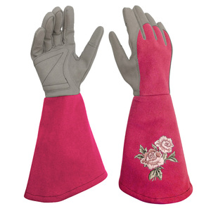 Vente d'usine Gants de jardinage brodés de roses violettes avec long avant-bras pour femmes et hommes - 7351 Fabricant SAFETY - Product Image 4