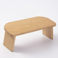Wavar Siège de méditation et de prière portable bleu/gris, tabouret pliant en bambou avec coussin et sac de transport pour accessoires de yoga pour hommes