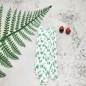 Ramah lingkungan sedotan kertas merah muda sekali pakai biodegradable gelembung kertas teh sedotan kertas dibungkus secara individual sedotan minum
