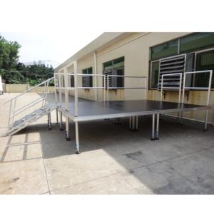 Scène modulaire portable en aluminium pour mariage en plein air, réglable en hauteur, avec plateforme antidérapante et montage facile - Product Image 2