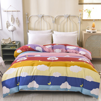 Nouveau concepteur de luxe 100% coton drap de lit housse de couette ensemble reine taille mignon dessin animé motifs floraux doux respirant linge de maison