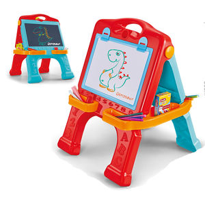 2 In 1 Kinderen Reizen Opslag Schetsblok Speelgoed Plastic Zwart Bord Krijt Pastel Potlood White Board Set Uitwisbaar Schilderbord - Product Image 1