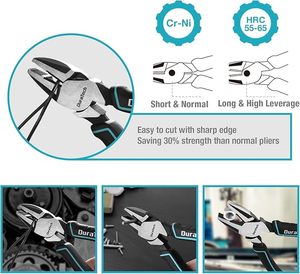 DuraTech Pliers Set Rolling Hand Cr-Ni Construction Joint <b>Long</b> Needle <b>Nose</b> Linesman Diagonal OEM - Product Image 3